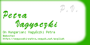 petra vagyoczki business card